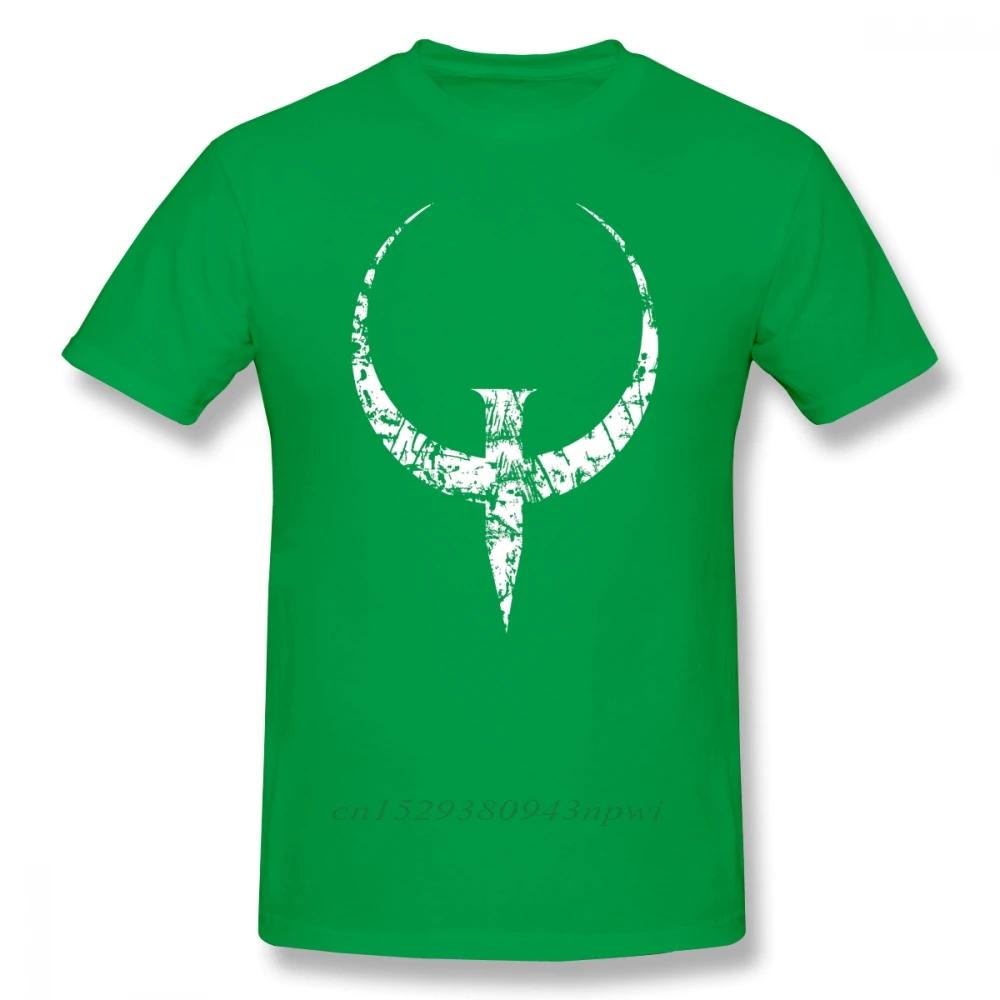 Футболка Quake Белая футболка Quake Графическая 100% Хлопок Футболка Мужская Короткий рукав Классическая Милая Футболка