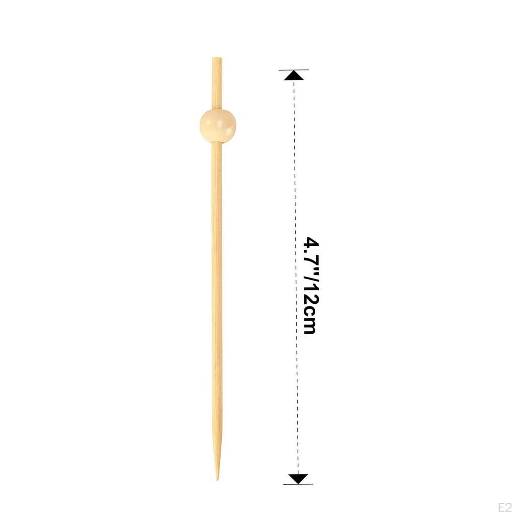 200 шт. Бамбуковые коктейльные шпажки, шашлычки, декоративные зубочистки для кейтеринга, мероприятия, бургера, праздника