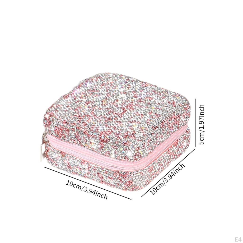 Стразы Шкатулка для украшений Декор для ювелирных изделий Шкатулка для ожерелий Серьги Органайзер для