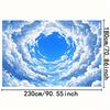 1 piece of dreamy cloud backdrop - Soft blue and white sky photography background, suitable for Christmas