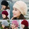 Fashion Womens Flower Knit Crochet Hat Winter Warm Cap Beret