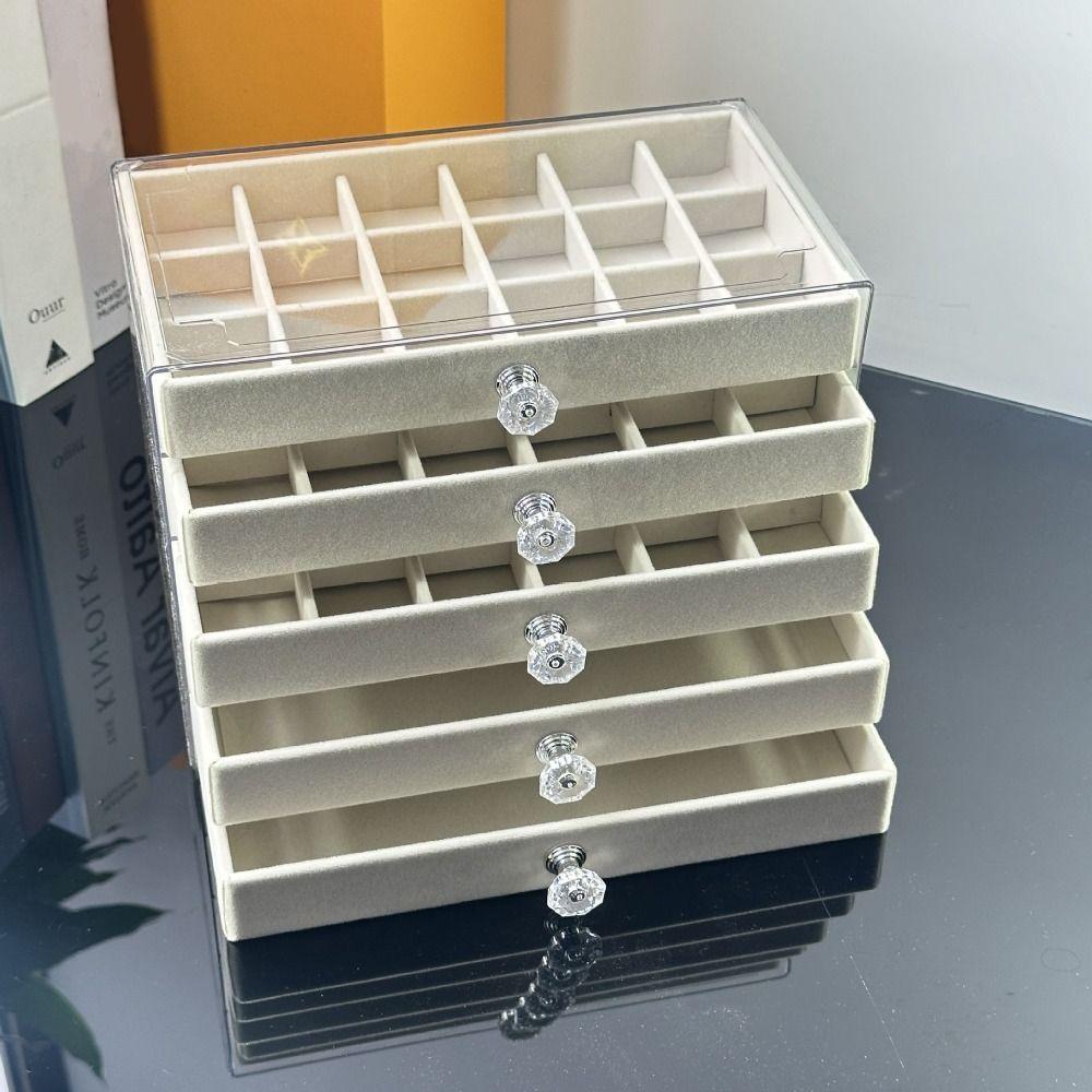 Large Capacity Drawer Storage Holder Earrings Necklaces Jewelry Storage Box Jewelry Storage