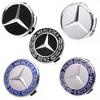 C200 E300 2026 Hot 4PCS 75mm Metal Emblem Car Wheel Center Hub Cap Cover Badge For Mercedes Benz AMG GLK GLE GLC W203 W206 W220