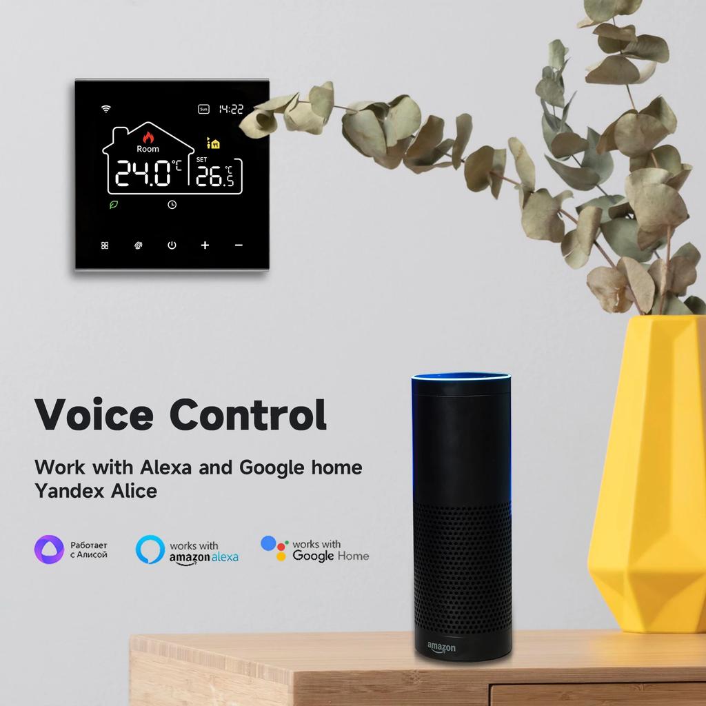 Новый Tuya WiFi Smart Thermostat Электрический нагреватель воды Газовый котел Регулятор температуры Работает с Alexa, Google Home, Alice