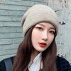 WTEMPO Ветрозащитные, морозостойкие, повседневные шерстяные шапки, женские, осень-зима, однотонные, большого размера, теплые вязаные шапки