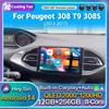 Android 14 Carplay Auto WIFI+4G Автомагнитола для Peugeot 308 T9 308S 2013 - 2017 Мультимедийный GPS-плеер Стерео 2din DSP Головное устройство