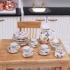 1 Set Decorative Compact Fashion 1:12 Smooth Surface Dollhouse Mini Teapot Cup Saucer Model Role Play Toy Doll House