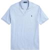 Polo SS24 Однотонная Поло-рубашка Свободного Кроя с Вышивкой Маленького Пони, Короткий Рукав, Повседневная, Мужские Топы, Цвет: Островной Синий MNPOKNI1N822826-400