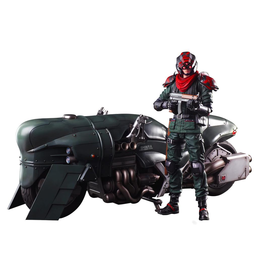 Final Fantasy VII Remake PLAY ARTS Kai Advanced Motorcycle Guard Motorcycle Set PVC Painted Movable Figure &