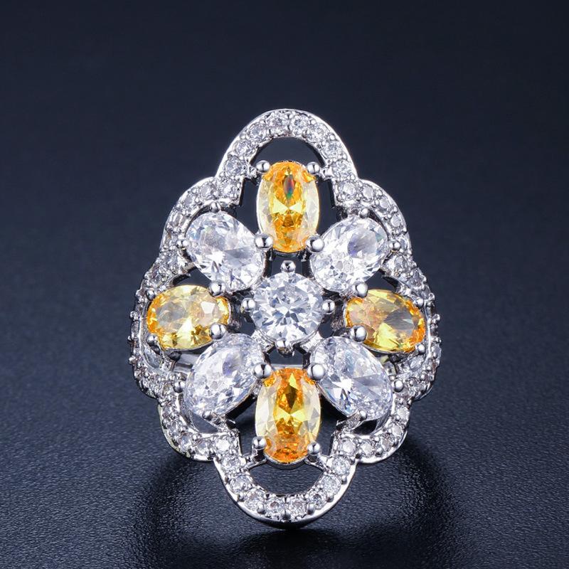 J0076 Popular Ring Aaa Zircon Inlaid Ring