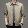 Autumn New Men's Middle-aged Casual Lapel Jacket Fashion Trend Stand Collar Jacket