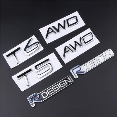 Автомобильные модифицированные автомобильные наклейки, металлические AWD T5 T6, логотип автомобиля S60L XC60 XC90, модифицированные Fender Standard Tail, стандартные автомобильные декоративные наклейки