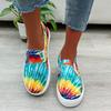 Women's Flat Shoes Graffiti Casual Sneakers Low Cut Slip-on Ladies Canvas Shoe Female Designer Loafers Plus Size Round Toe 2025