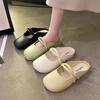 Women's Mules Flats Comfortable Backless Loafers Slip On Walking Shoes Casual Round Closed Toe Slides Dress Mules for Women Summer Ankle Strap Sandals