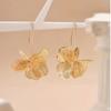 Gold Flower Earrings Statement Earrings for Women Elegant Floral Jewelry for Women Gold Statement Earrings Unique Flower Design