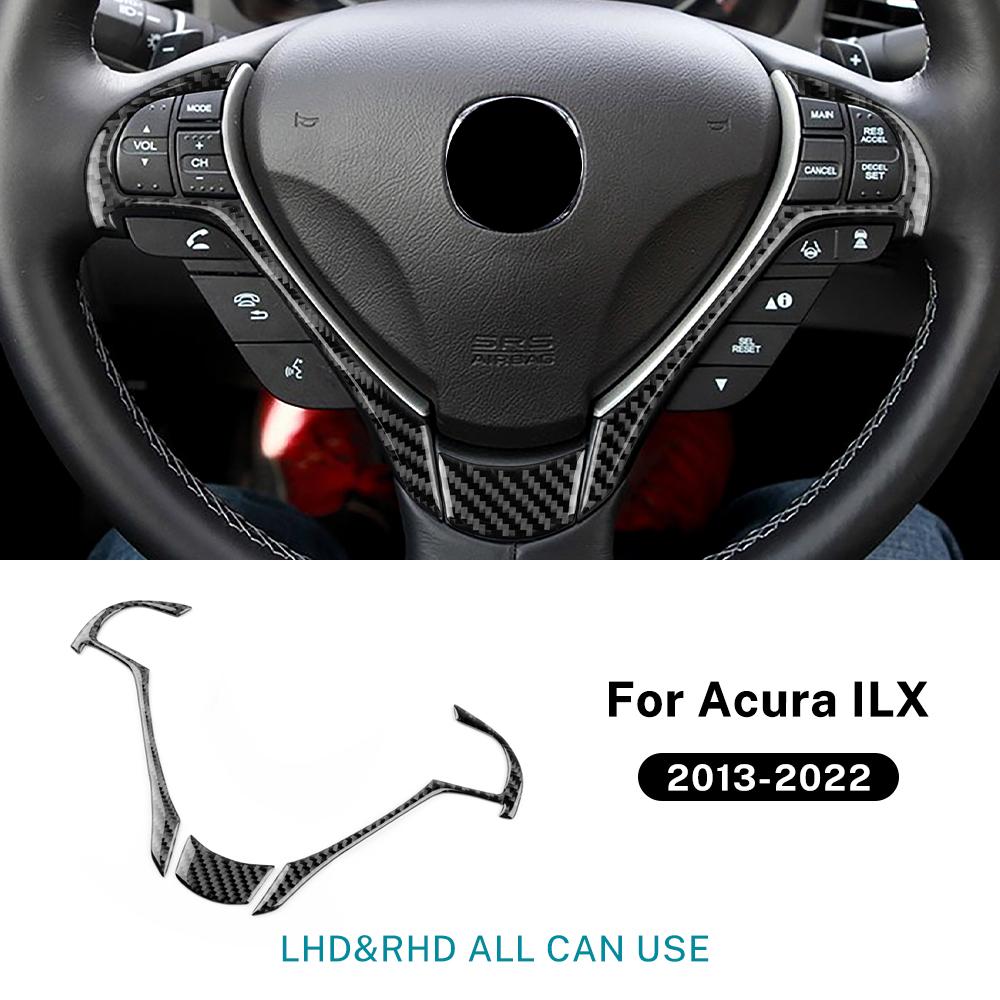 Real Soft Carbon Fiber Sticker for Acura ILX 2013-2017 2018 2019 2020 2025 2025 For RDX 2013-2018 Car Steering Wheel Accessories