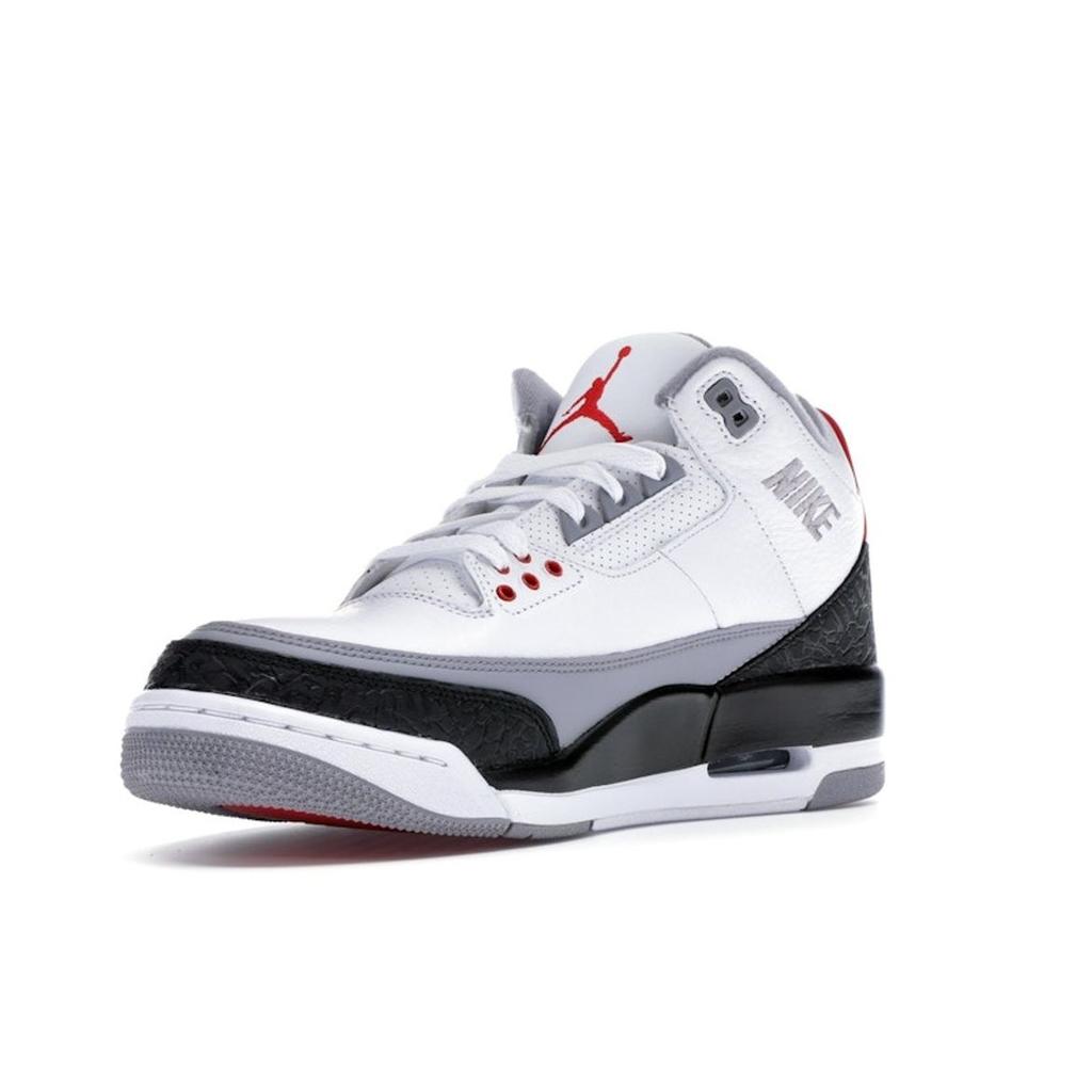 Air Jordan 3 Retro NRG Tinker Men Sneakers White Fire-Red-Cement-Grey-Black AQ3835-160