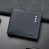 Мужской короткий кошелек бифолд из ПУ кожи, держатель для кредитных ID карт, кошелек большой вместимости, мужской кошелек премиум-класса с отделением для монет на молнии