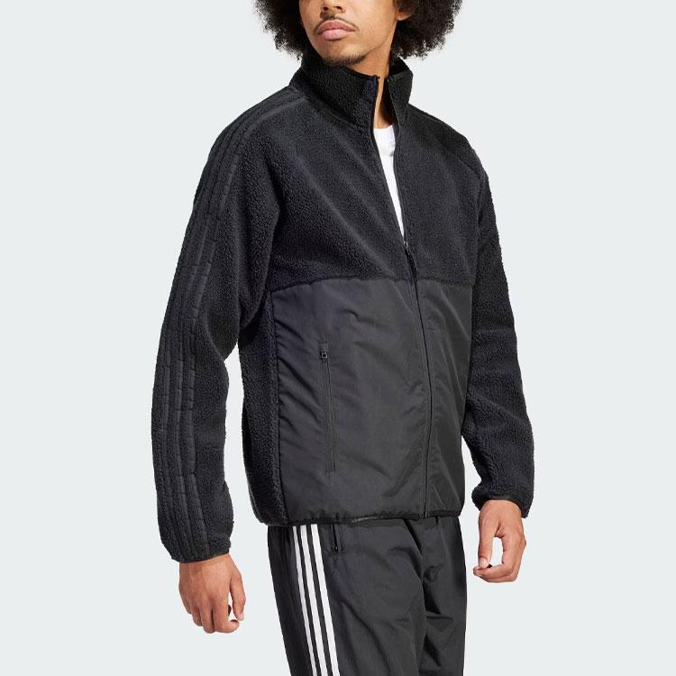 adidas Мужская верхняя одежда из флиса Originals Polar Full-Zip Top черного цвета IM9882