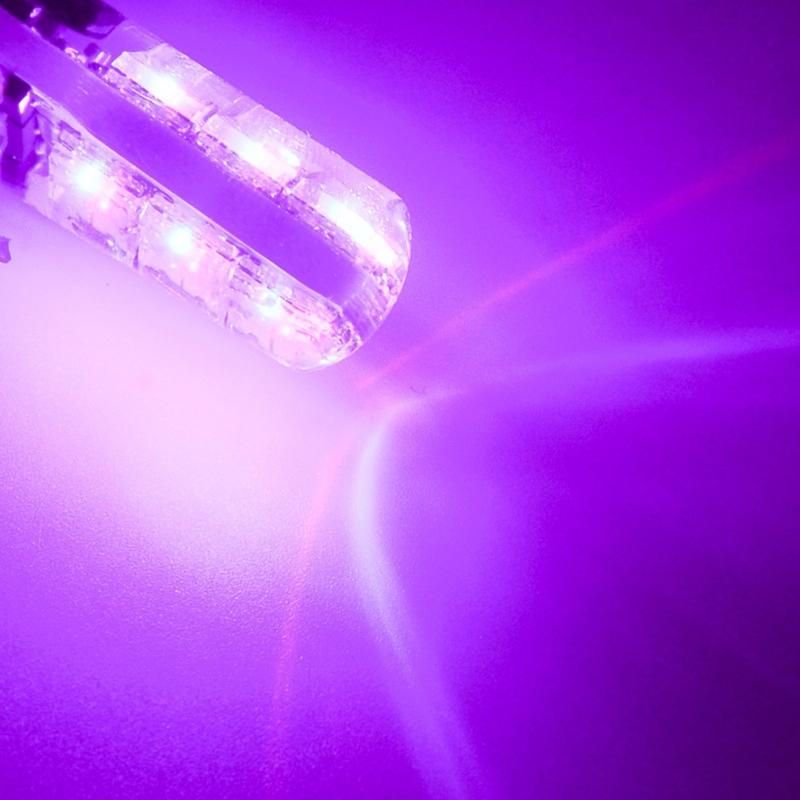 2pcs Car RGB Led T10 RGB 5050 6SMD Remote Controller Reading Universal Wedge Light Signal Lamp Car Accessories SUV Light