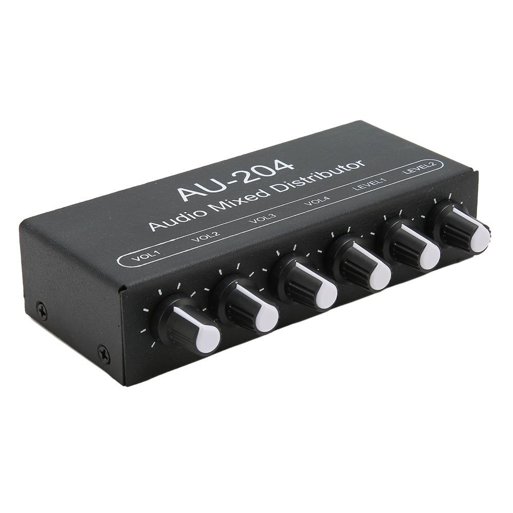 3.5mm Interface Headphone Amplifier Mixer DC 5-15V Signal Mixer Box  for Studio Use