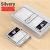 For Samsung Galaxy Z Flip 6 5 4 3 Case Transparent Electroplating Phantom Hinge Protection Camera Cover For Z Flip6 Flip5 Flip4