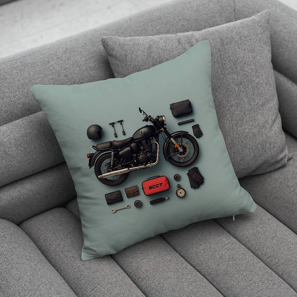 RROYALS EENFIELDS Logo Pillow Case Pillowcase Home Sofa Cushions Car Cushions Pillowcover Office Pillowshell Pillow