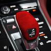 Suede Car Head Gear Shift Panel Knob Cover Trim Frame Protector Decoration Sticker For Cayenne Panamera 971 Interior Accessories