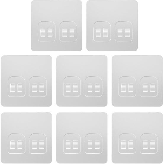 14 Pack Shower Caddy Adhesive Replacement, Transparent Strong Adhesive Hooks, No Drilling, Waterproof Wall Hooks for Shower Caddy, Bathroom Storage