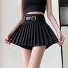 Summer New White Short Skirt Pants High Waist Pleated Skirt Versatile and Thin A-word Short Skirt