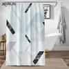 Bathroom Thickened Waterproof Curtain Mildew Proof Shower Curtain Shower Partition Curtain Shower Curtain Bathroom Curtain Free Perforation