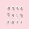 Short European Square Manicure Wearing White French Ins Small Clear Fresh Air Small Flower Love Valentine'S Day Sticker White