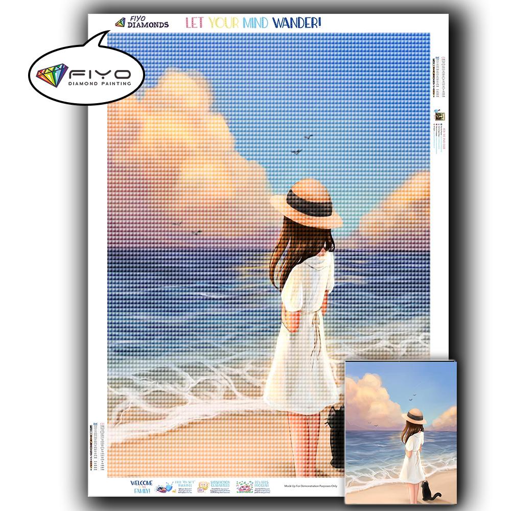 Diamond Painting Full Drill Square Anime Girl Diamond Embroidery Cross Stitch Portrait Mosaic Kitchen Needlework Home Decor