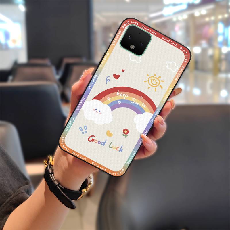 Мягкий чехол Противоударный чехол для телефона Для Google Pixel 4 Силиконовый Противоударный Модный дизайн Пылезащитный Мультяшный Милый Полная защита