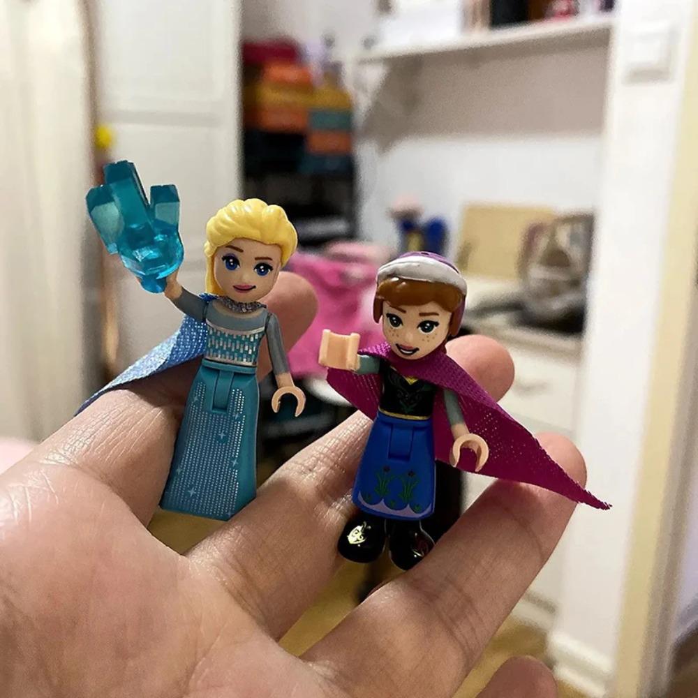 5 шт./комплект Серия FROZEN Принцесса Эльза Мини Фигма 66006-66010 Строительные Блоки Модель Игрушки, предназначенные для Детей Игрушка