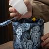 Портативная сумка для хранения чайного набора из парчи Утолщенная вышитая сумка для хранения чайника Китайский стиль Винтажный стиль