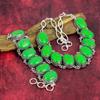 Green Copper Turquoise Gemstone Handmade Jewelry, 925 Solid Sterling Silver Jewelry Set, Gorgeous Bracelet & Necklace Jewelry Set For Her
