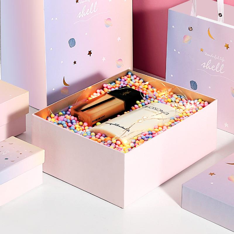 Dreamy Starry Moon Valentine's Makeup Gift Box with Gradient Design