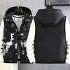 Men Reversible Thick Warm Hooded Casual Fashion Sleeveless Cotton Padded Vest