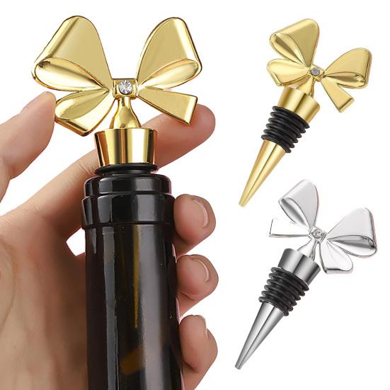 Пробка для красного вина с бантом, уплотнительная крышка для бутылок шампанского, гибкая пробка для бутылок, кухонные принадлежности для бара