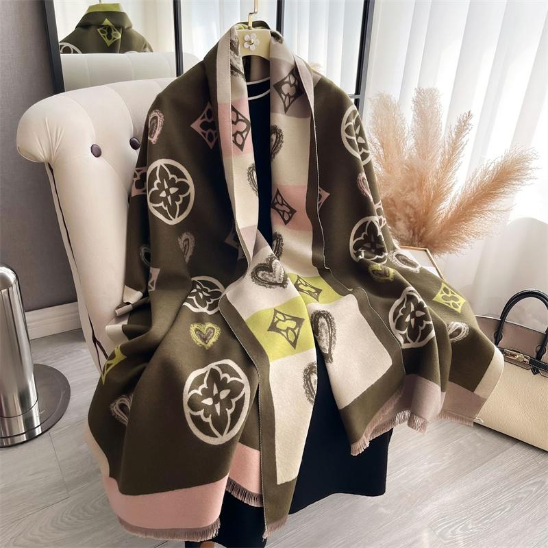 Winter Boho Paisley Jacquard Pashmina Shawls Scarf for Women Wrap Cashmere Blanket Warm Thick Stoles Lady Bufanda Travel Stole
