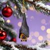 Bat Christmas Ornament Gothic Hanging Bat Tree Decoration Realistic Upside-Down Bat Christmas Tree Ornament for Holiday Home Decor