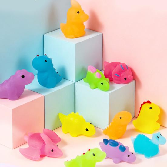 Mini Dinosaur Squeeze Toy Anxiety Relief Cartoon Dino Sensory Toy Soft Stretchy Stress Ball Home Office Worker Relaxation