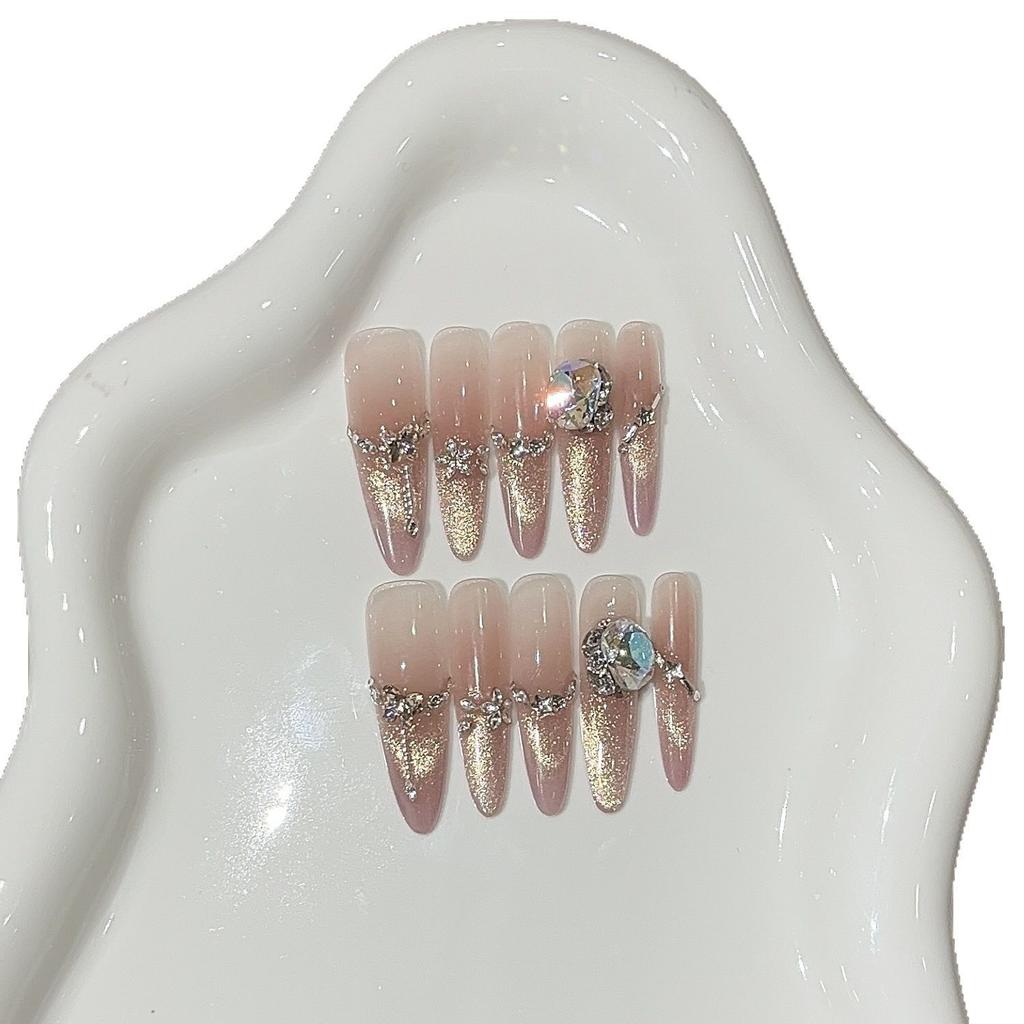 Весенний нежный стиль, белый и сверкающий, кошачий глаз, темперамент, дизайн, чувство, сломанный бриллиант, броня