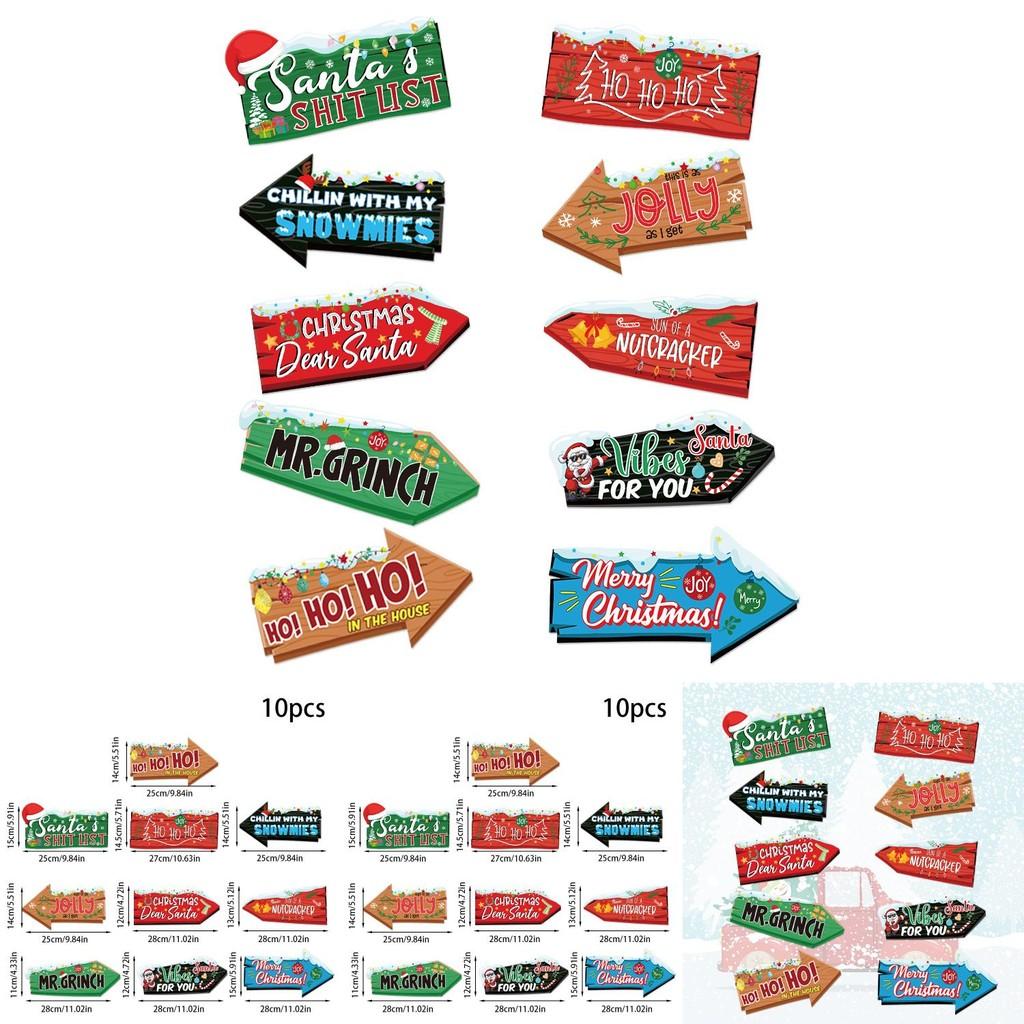 Рождественские указатели с деревянными колышками для праздничного декора двора