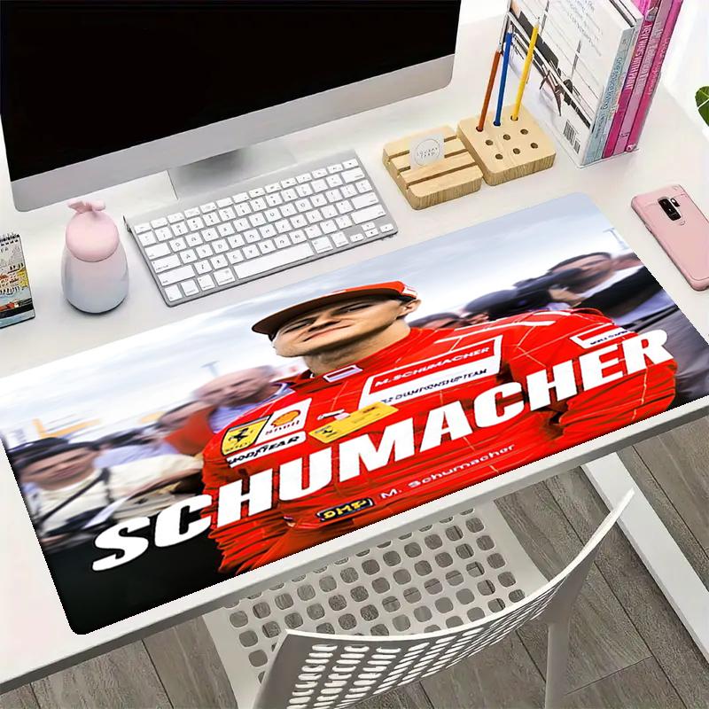 Michael Schumacher Theme Mouse Pad, Non Slip Rubber Base, Multifunctional Office & Home Decor, Perfect for Workspace Personalization.