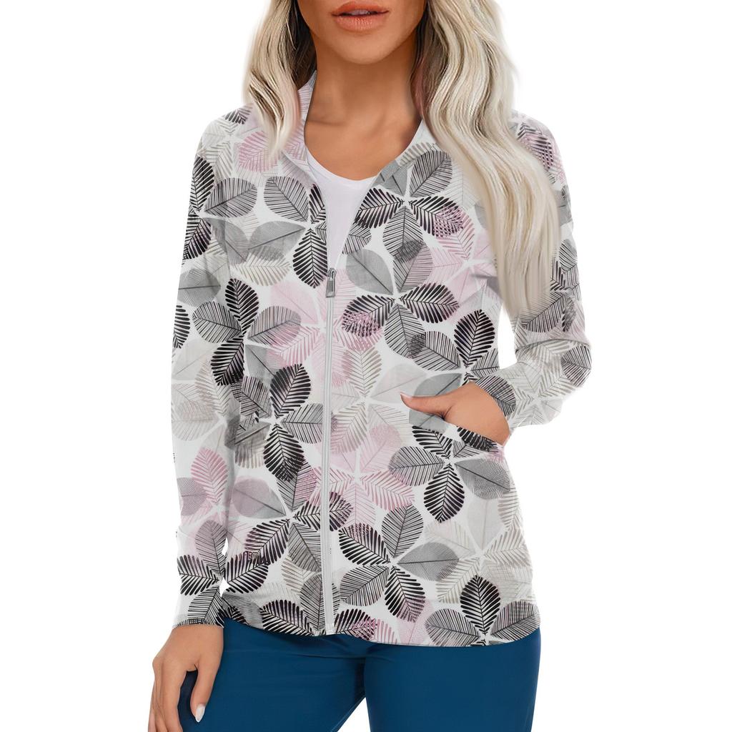 Женский однобортный защитный комбинезон с длинным рукавом и карманом, рабочий воротник-стойка, кардиган, куртка, топ