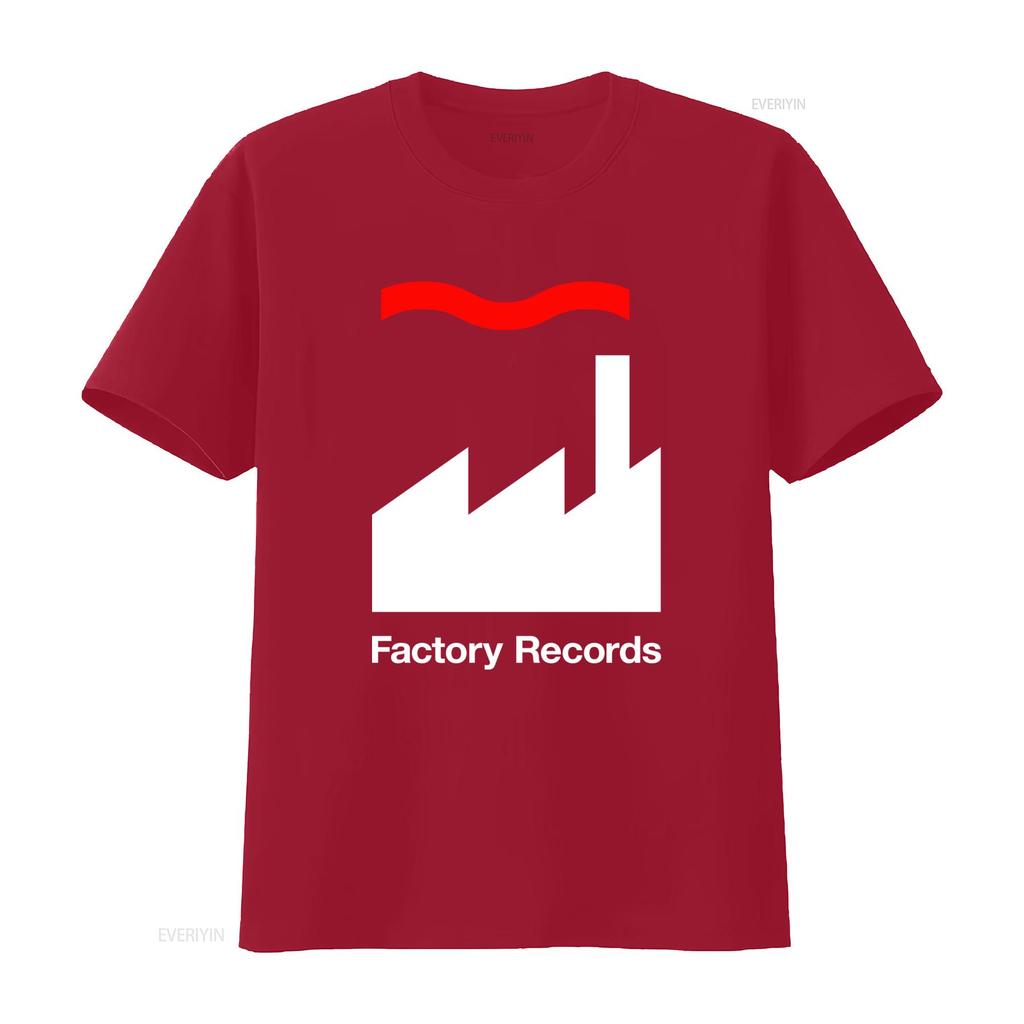 Футболка Factory Records Доступна во всех размерах S-XXL Классические черные и белые цвета винтажная стирка дизайнерская одежда Растянутая