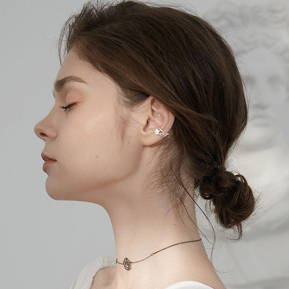 Sakura Jewelry Gifts Flower Ear Clips Ear Cuff Cartilage Clip Earrings Korean Earrings for Women