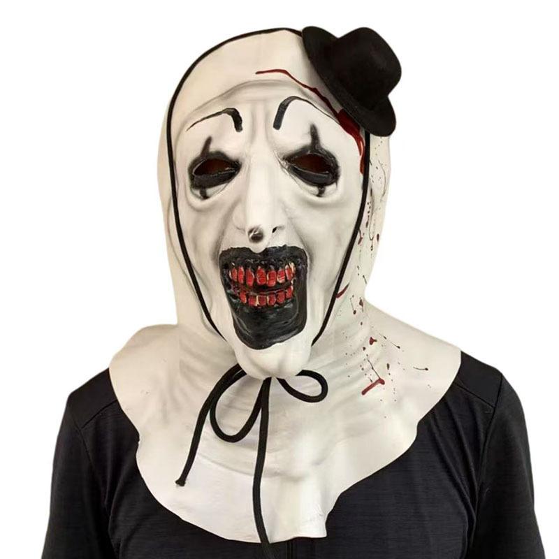 New Halloween Collection Horror Curse Witch Mask Scary Prop White Hair Female Ghost Zombie Mask Latex mask